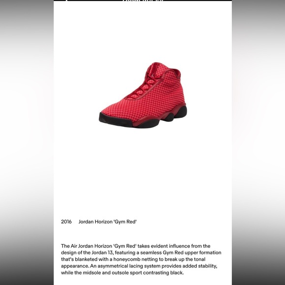 JORDAN horizon BG‎ 2016 “Gym Red” Shoes